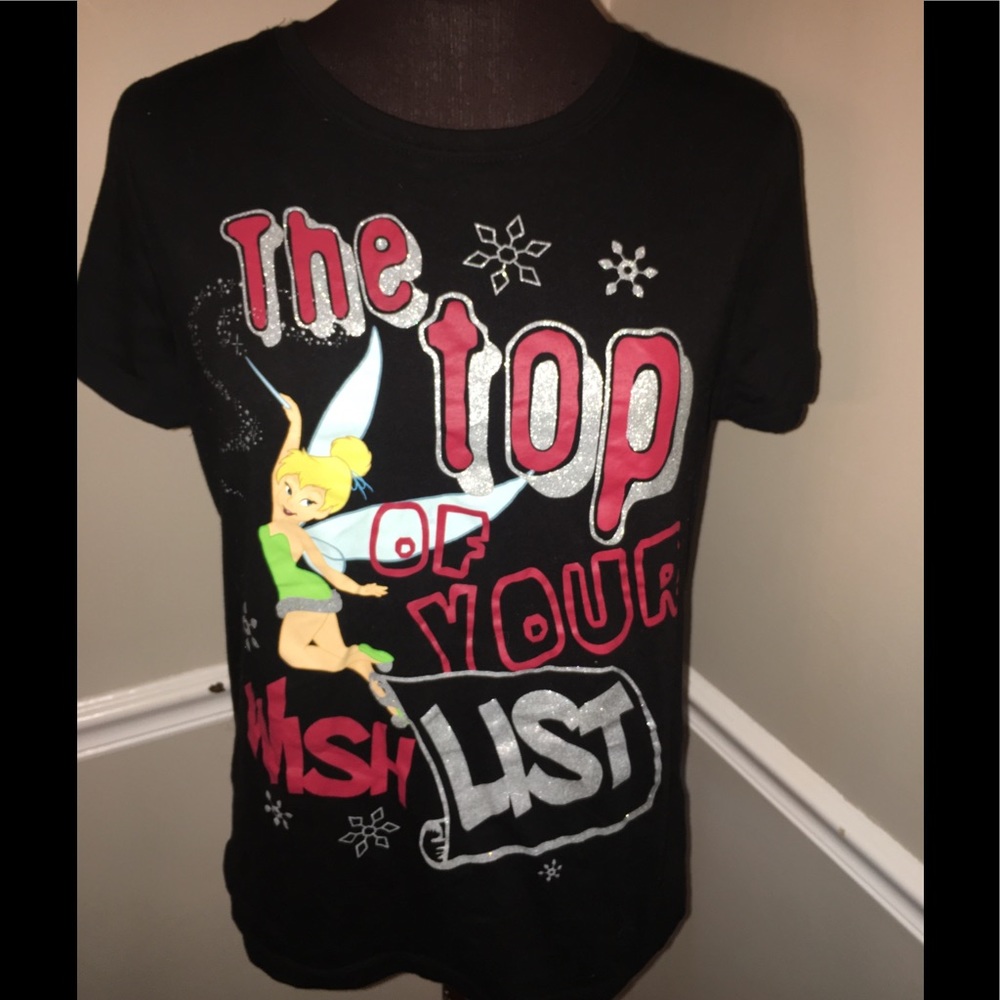 Disney juniors Christmas shirt tinker bell xl - Picture 1 of 2